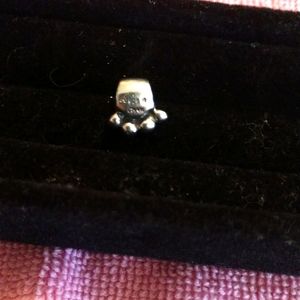 Pet paw charm in sterling silver